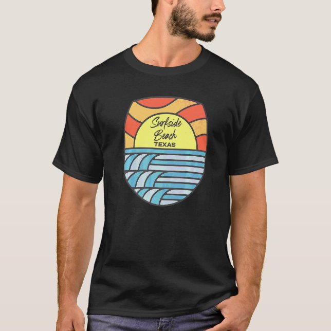 Surfside Beach Texas Tx Atlantic Sunrise Vacation T Shirt (Framsida)