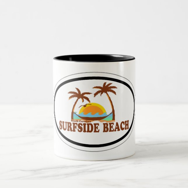 Surfside Beach. Två-Tonad Mugg (Center)