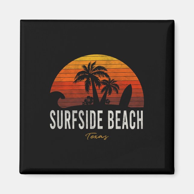 Surfside Beach Tx Texas Beach Handflatan Vacation  Magnet (Framsidan)