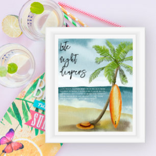 Surfstrand - Blöjor sent på kvällen Poster