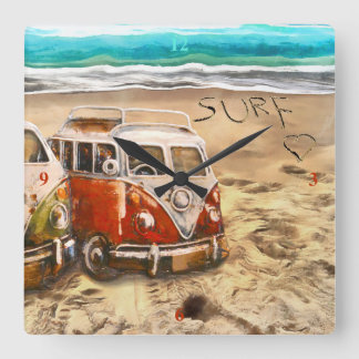 Surfudder Fyrkantig Klocka