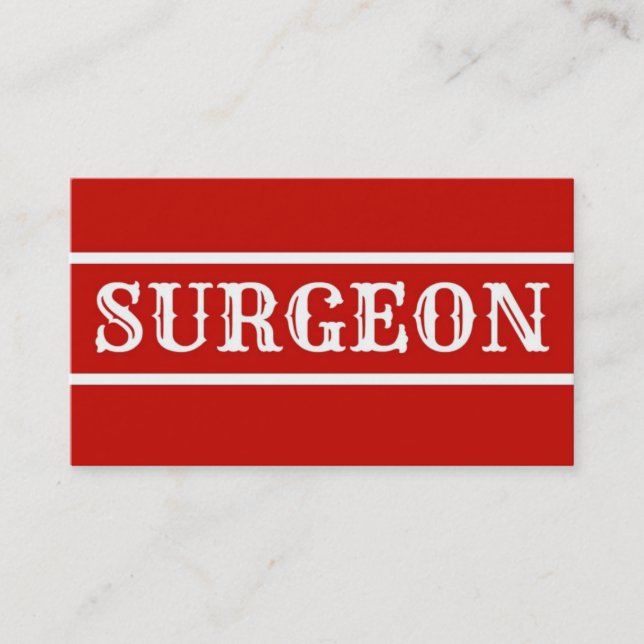Surgeon Affärskort Visitkort (Framsida)