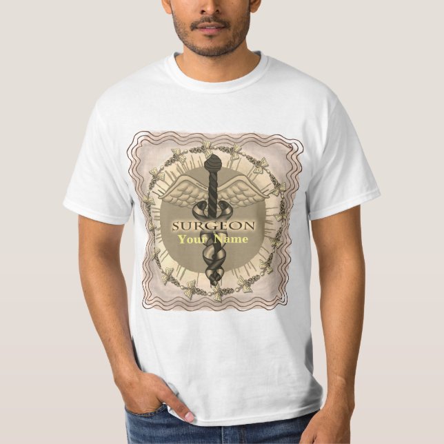 Surgeon Caduceus Doktor T-Shirt (Framsida)