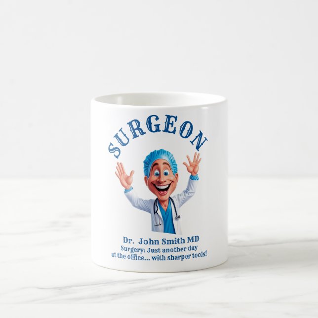 surgeon doctor medical gown operating room kaffemugg (Center)