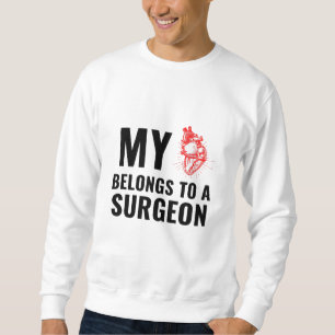 Surgeon doktor lustigt hjärta lång ärmad tröja