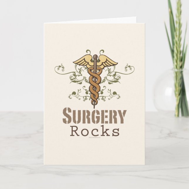 Surgeon Greeting Card Sten Kort (Framsida)