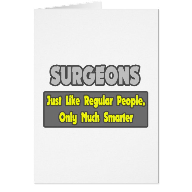 Surgeons...Smartare Hälsningskort (Framsidan)