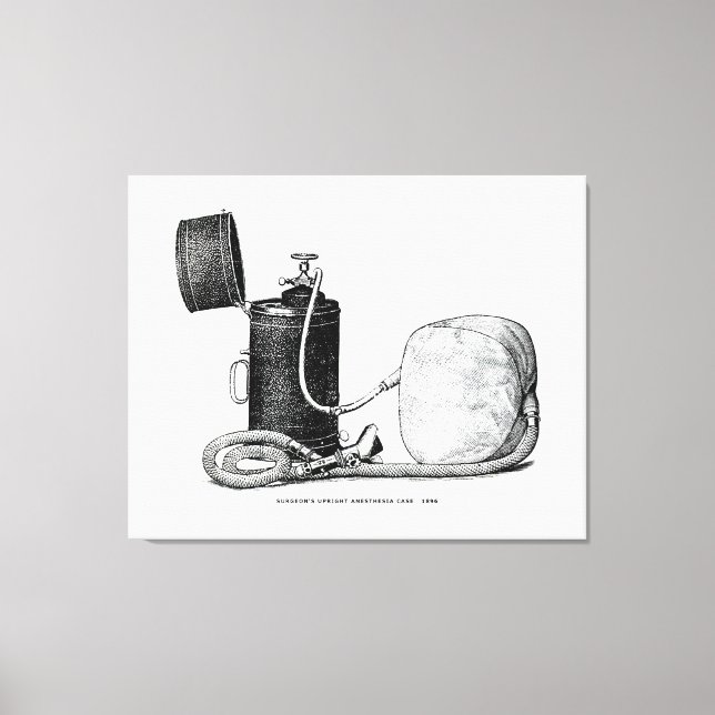 Surgeon's Upright Anesthesia Fodral 1896 Canvastryck (Framsida)