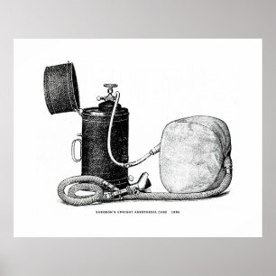 Surgeon's Upright Anesthesia Fodral 1896 Poster