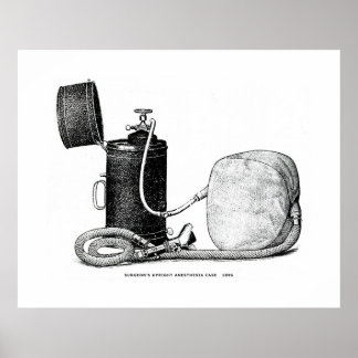 Surgeon's Upright Anesthesia Fodral 1896 Poster