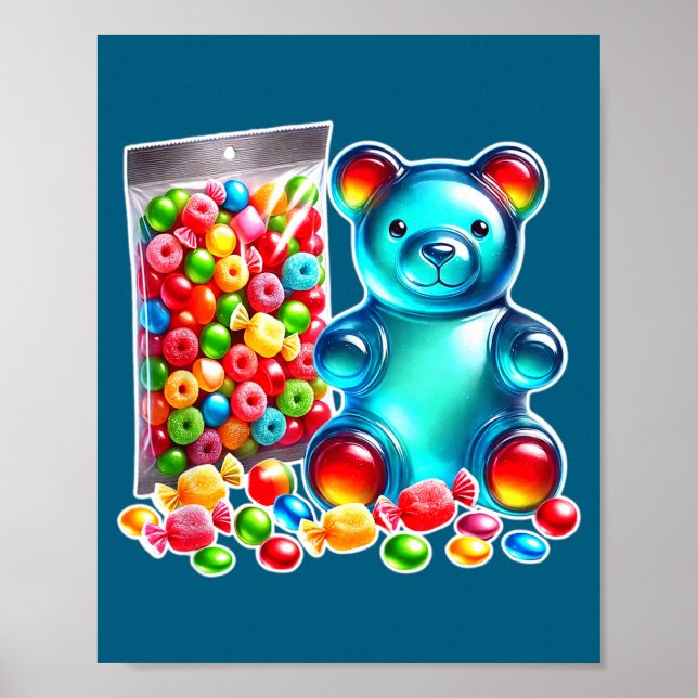 Surgummibjörnsgodis  poster (Framsidan)