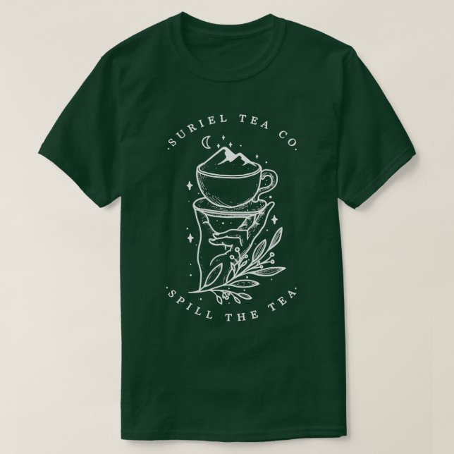 Suriel Tea Co ACOTAR sprider Tea Roligt Tea Drinke T Shirt (Design framsida)