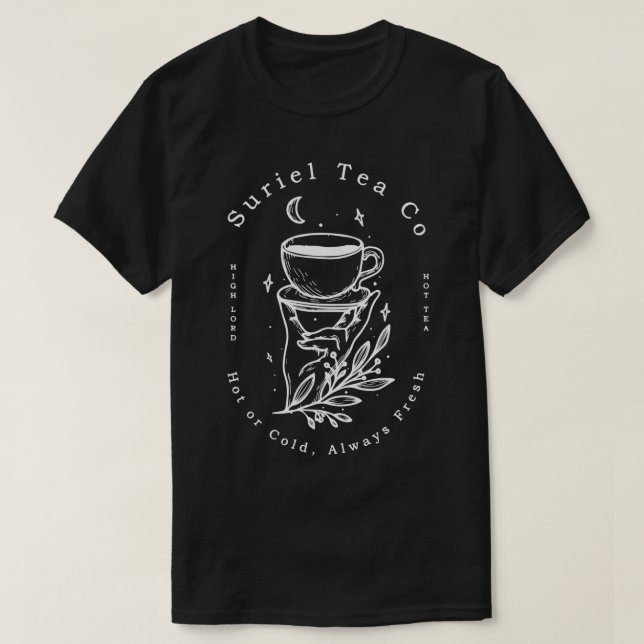 Suriel Tea Co spill Tea Mystical Bok Flowers T Shirt (Design framsida)