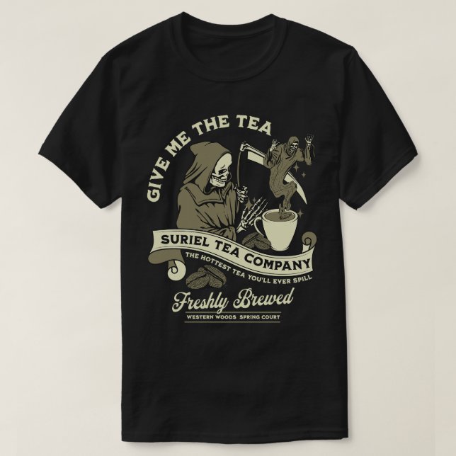 Suriel Tea Company Acotar Sarah J Maas T Shirt (Design framsida)