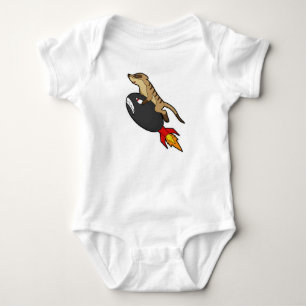 Surikat flyger med raket t shirt
