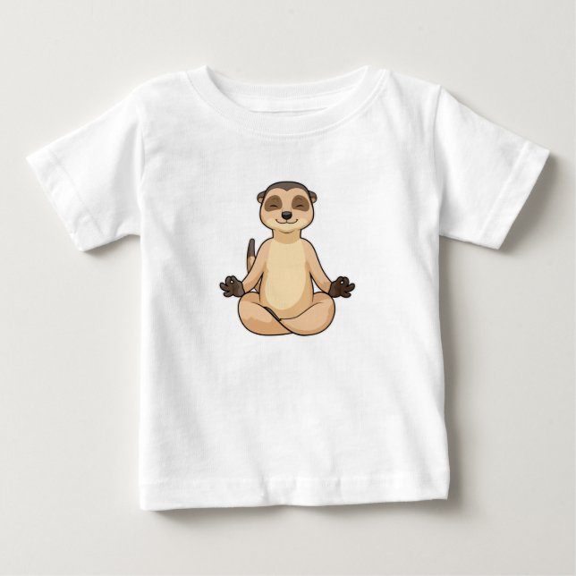 Surikat i yogameditation t shirt (Framsida)