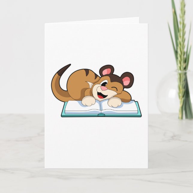 Surikat med bok kort (Framsida)