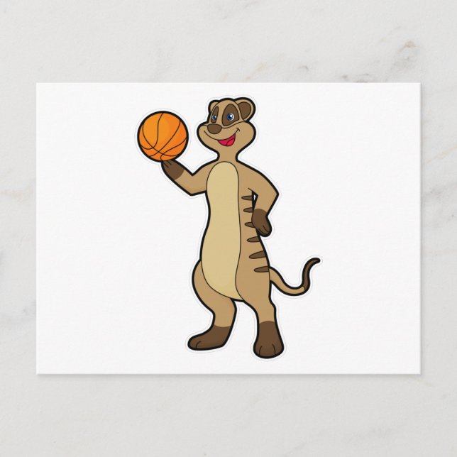 Surikat på Basketbollssport Vykort (Framsida)