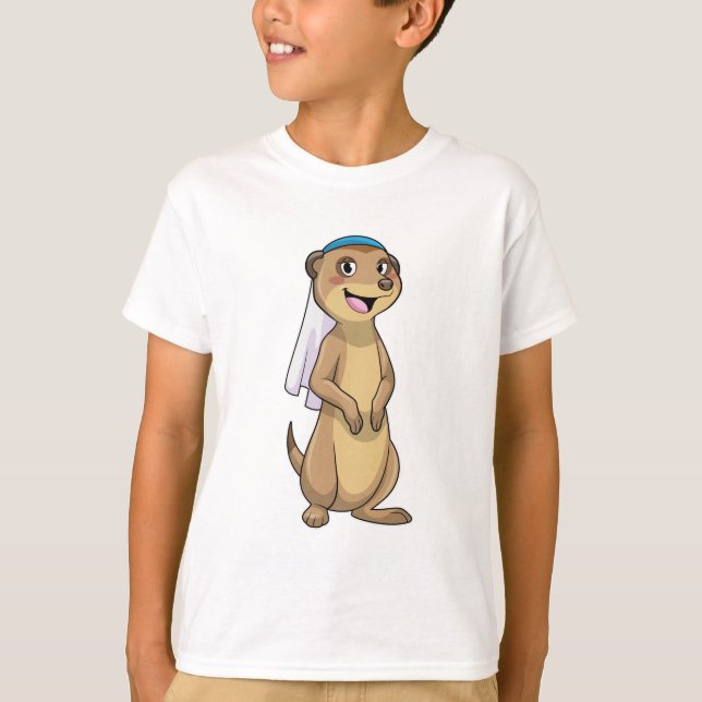Surikat som brud med slöja t shirt (Framsida)