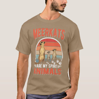 Surikater Är Mina Andliga Djur retro T Shirt