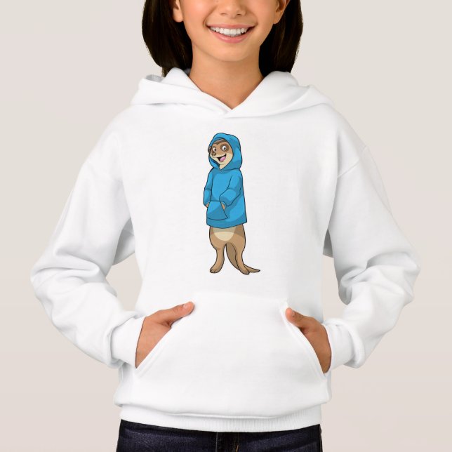 Surikater med Hoodie T Shirt (Framsida)