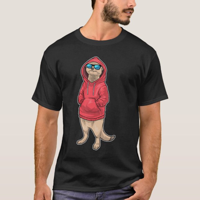 Surikater vinter solglasögon t shirt (Framsida)