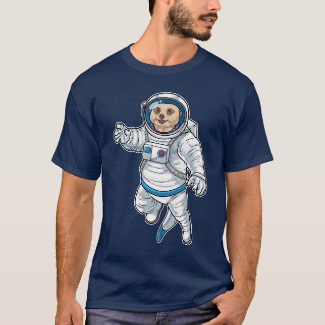 Surikaterastronaut rymden t shirt (Framsida)