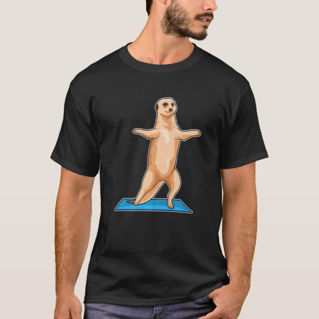 Surikatkatt Yoga Fitness Sport T Shirt (Framsida)
