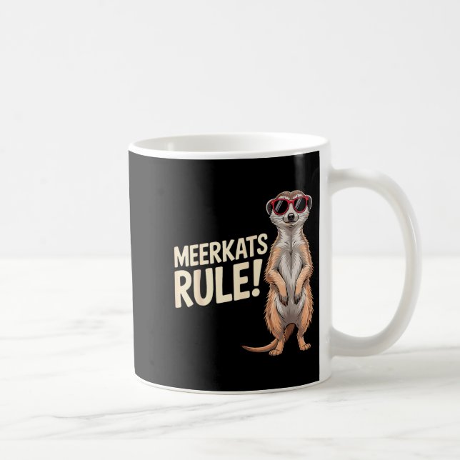 Surikatkatter Design För Män Kvinnor Barn Zoouppfö Kaffemugg (Höger)