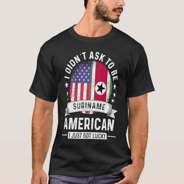 Surinam American Patriot Grown Humor Flagga T Shirt (Framsida)