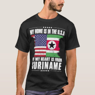 Surinam American Patriot Grown Proud Home Heart U T Shirt