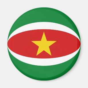 Surinam Fisheye Flagga Magnet