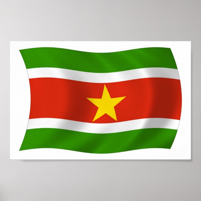 Surinam Flagga Affisch Print (Framsidan)