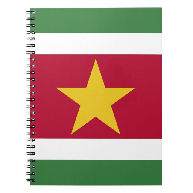 Surinam flagga anteckningsbok (Framsidan)