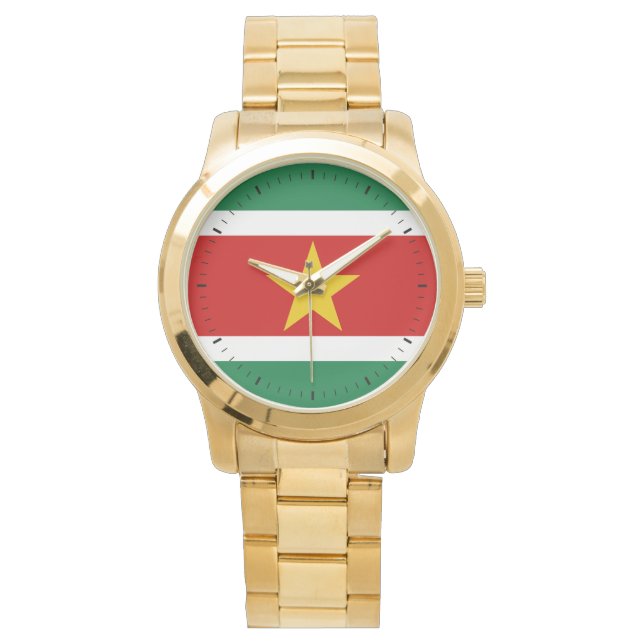 Surinam Flagga Armbandsur (Framsida)