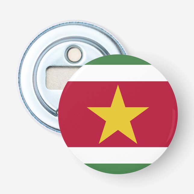 Surinam flagga flasköppnare (Framsidan)