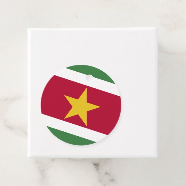Surinam flagga gåvor etiketter (På plats)