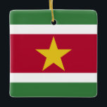 Surinam Flagga Julgransprydnad Keramik<br><div class="desc">Anpassade World Flagga Products ( i världen) - Lägg gärna till din egen text.</div>