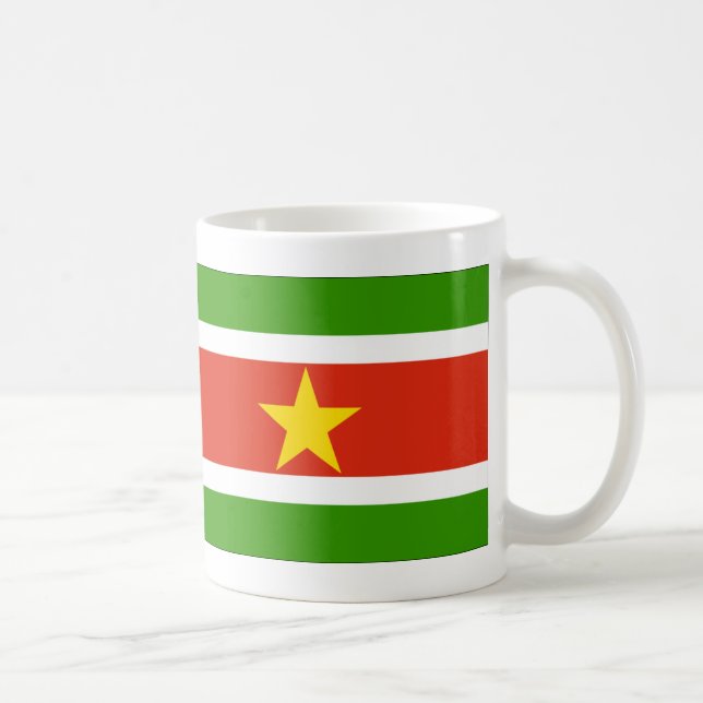 Surinam Flagga Kaffemugg (Höger)