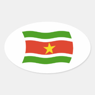 Surinam Flagga Klistermärke