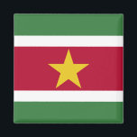 Surinam Flagga Magnet<br><div class="desc">Anpassade World Flagga Products ( i världen) - Lägg gärna till din egen text.</div>
