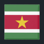 Surinam Flagga Magnet<br><div class="desc">Anpassade World Flagga Products ( i världen) - Lägg gärna till din egen text.</div>