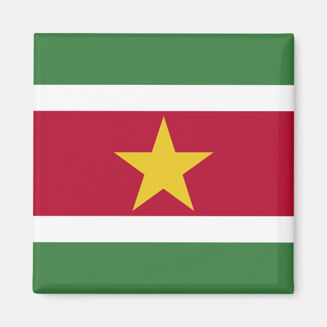Surinam Flagga Magnet (Framsidan)