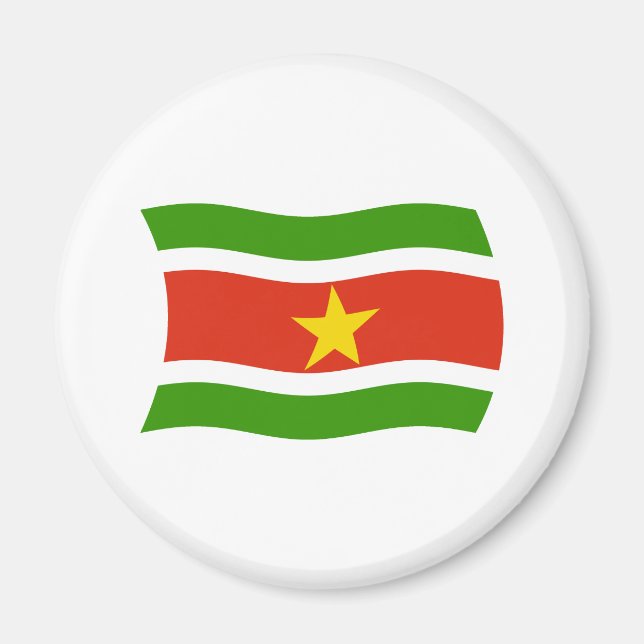 Surinam Flagga Magnet (Framsidan)