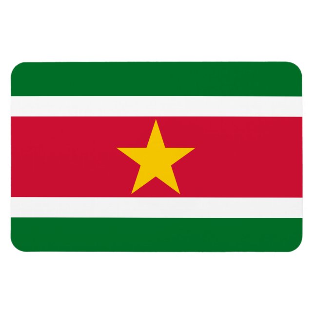 Surinam Flagga Magnet (Horisontell)