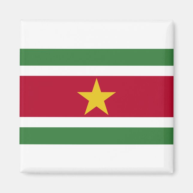 Surinam Flagga Magnet (Framsidan)