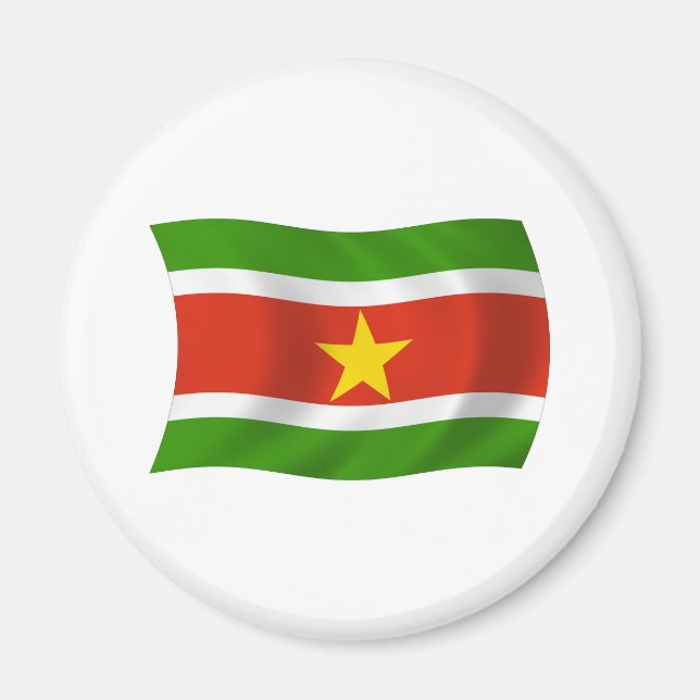 Surinam Flagga Magnet (Framsidan)