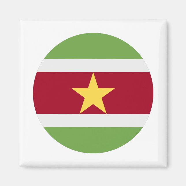 Surinam Flagga Magnet (Framsidan)