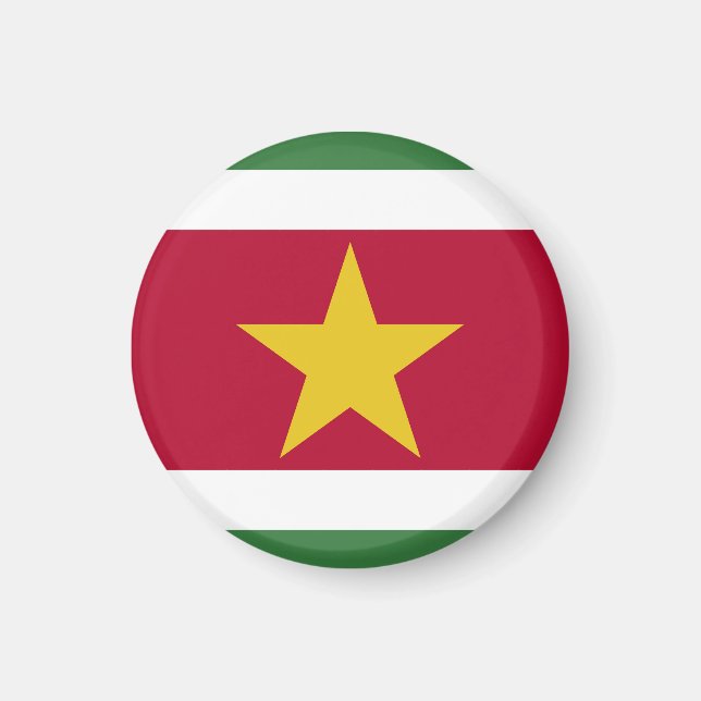 Surinam flagga magnet (Framsidan)