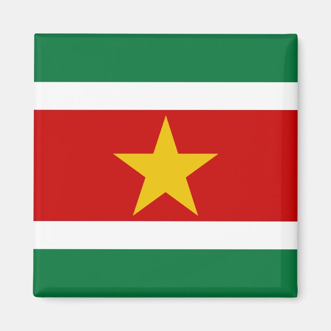 Surinam Flagga Magnet (Framsidan)